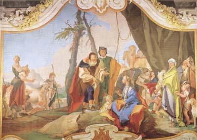 Giovanni Battista Tiepolo Rachel Hiding the Idols from her Father Laban (mk08) France oil painting art